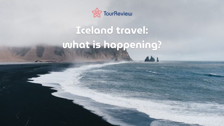 Iceland travel with volcano eruption